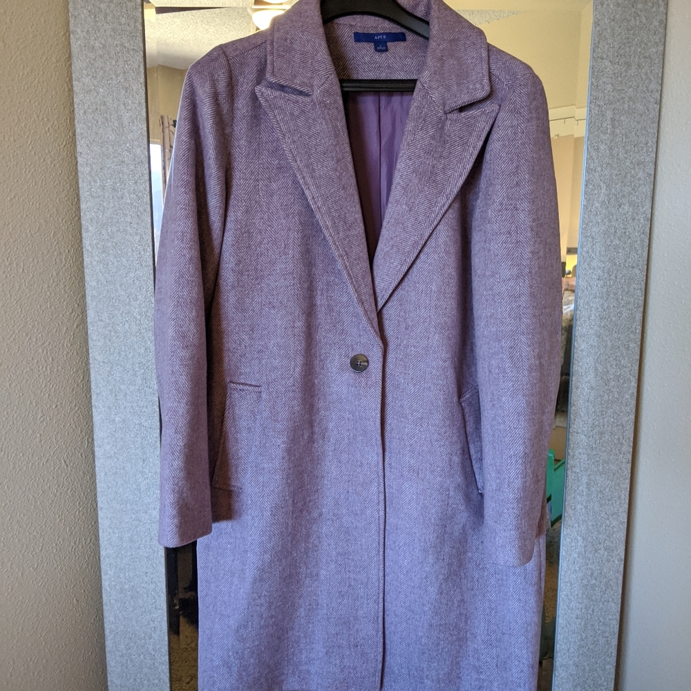 Brand New Never Worn Apt 9 Purple Pea Coat Size L